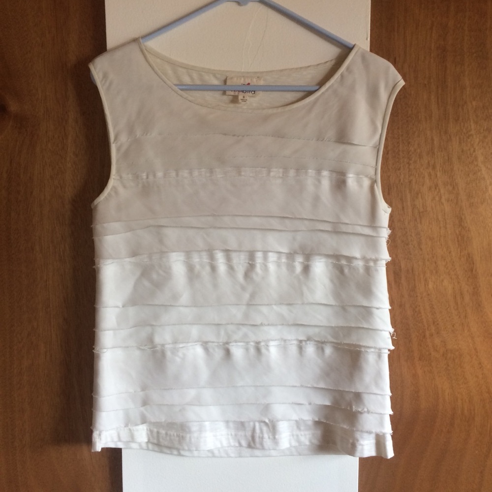 Anthropologie Red Bird silk and cotton tank